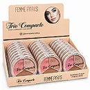 Paleta de Blush Contorno e Iluminador 3 em 1 Femme Paris FR198 - Box 24unid