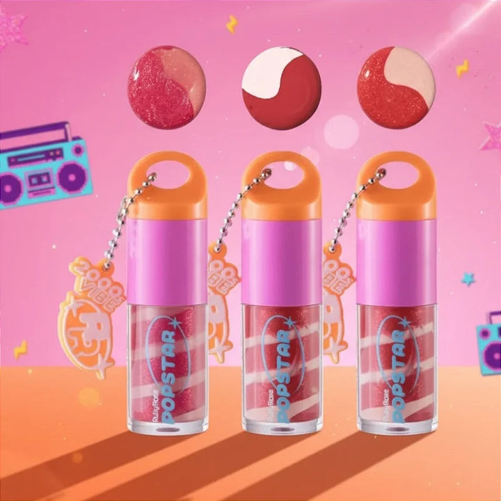 Gloss Labial Party Time Popstar G1 Ruby Rose HB-L6406 - Kit c/ 06 unid